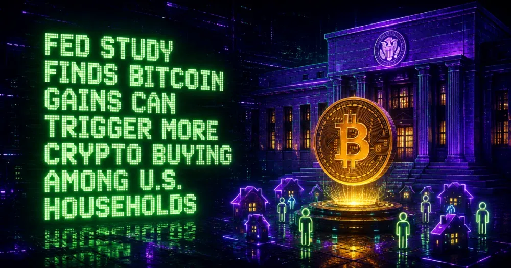 Fed Study Finds Bitcoin Gains Can Trigger More Crypto Buying Among U.S. Households